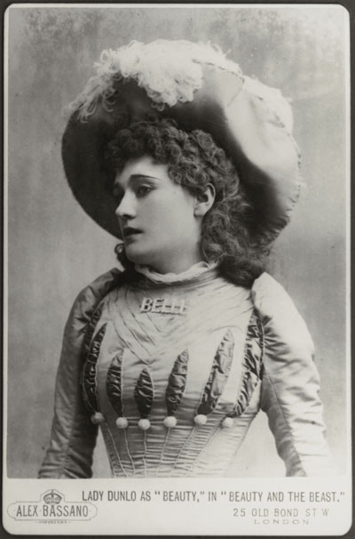 Belle Bilton as Beauty in 'Beauty and the Beast', photograph by Alexander Bassano, 1889